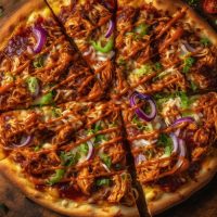 Rustic pizza baked on wood, fresh ingients generated by artificial intelligence